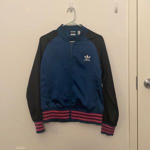 adidas satin bomber jacket